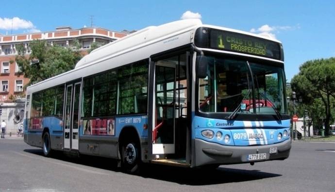 Un autobús de la EMT de Madrid.