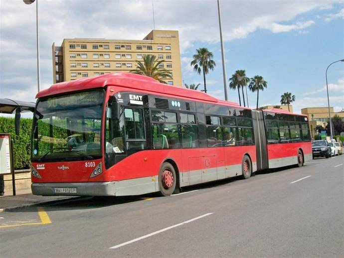 Autobús de la EMT de Valencia.