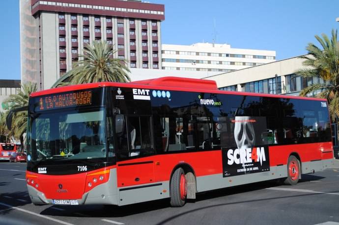 Un autobús de la EMT de Valencia.