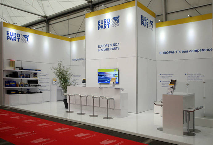 Stand de Europart en una feria previa.