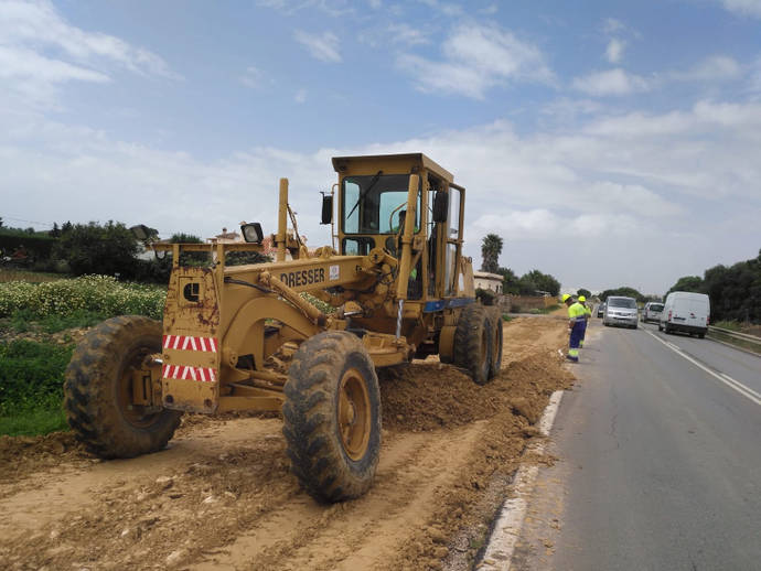 Reanudadas las obras de la vía ciclista de la ruta Eurovelo 8, entre Conil y Los Caños