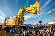 La exhibición de Komatsu en Bauma 2016.