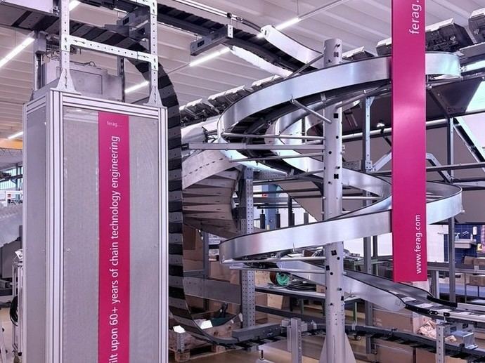Ferag presenta en LogiMAT su nuevo transportador en espiral