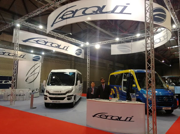 El stand de Ferqui en Expobus 2019.