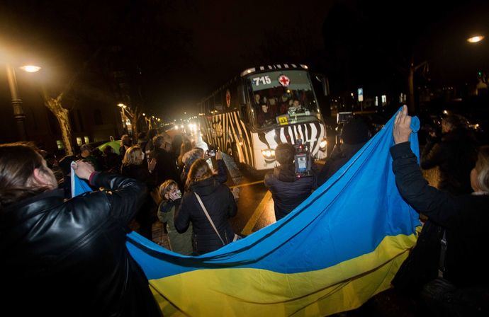 Llega a España el primer bus de refugiados ucranianos
