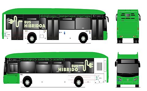 Nuevos autobuses Tuvisa serán verdes y tendrán mensaje 'Bus Híbrido'