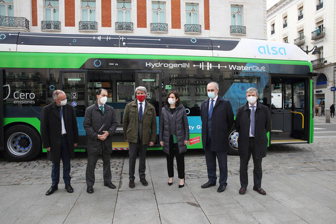 Alsa y la Comunidad de Madrid presentan el primer autobús de hidrógeno