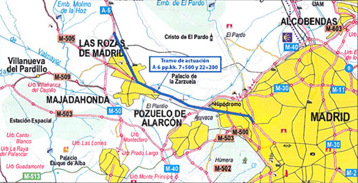 Mitma formaliza las obras del firme de la A-6