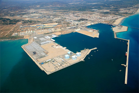 Vista aérea del Puerto de Sagunto.