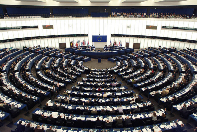 Interior del Parlamento Europeo.