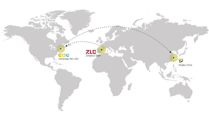 Mapa con la ubicación de los tres lugares donde tendrá lugar el máster.