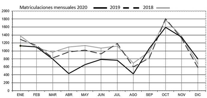 13% menos de remolques y semis de m&#225;s de 12T matriculados en 2020