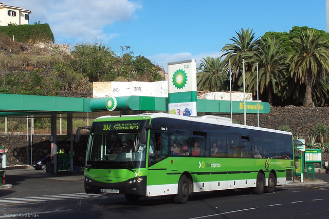 Un autobús de Titsa.