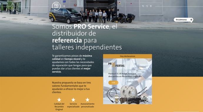 PRO Service lanza nueva página web para profesionales del taller