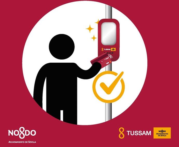 Tussam implementa pago con tarjeta para todos sus autobuses y tranvías