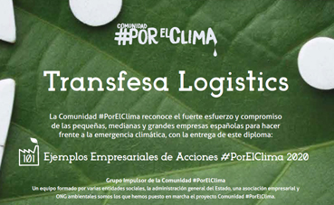 Transfesa Logistics, reconocida por su labor con el medio ambiente