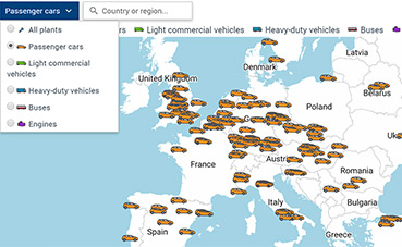 298 fábricas de automóviles operan en Europa