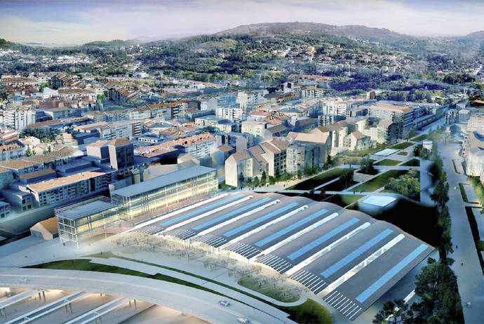 Uno de los proyectos para la nueva estación intermodal de Ourense.