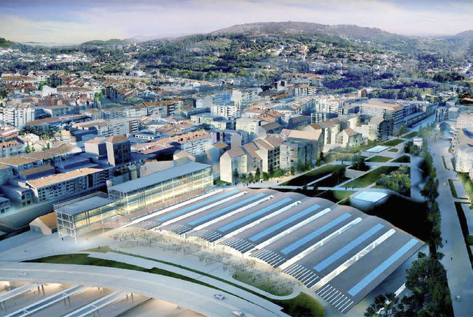 Uno de los proyectos para la nueva estación intermodal de Ourense.