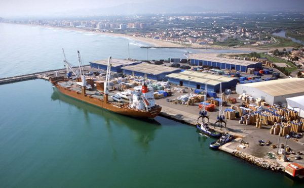 Vista aérea del Puerto de Gandía. 