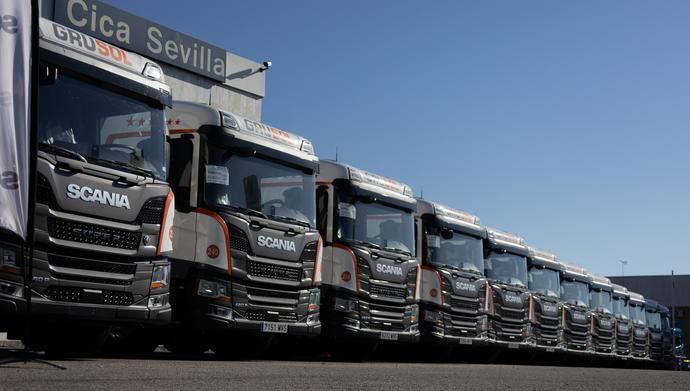 Grusol Logística incorpora 100 vehículos Scania a su flota