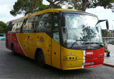 Un autobús de transporte en Mallorca.