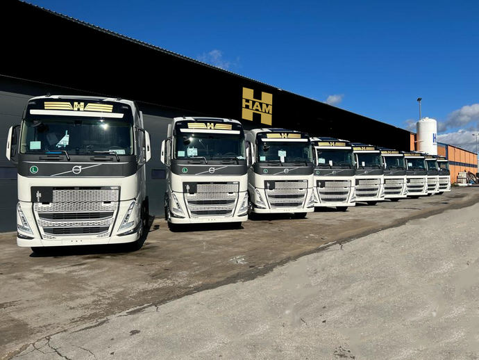 50 nuevas tractoras Volvo FH GNL de 460 y 500CV para Transportes Ham
