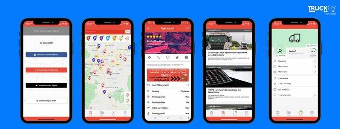 Michelin actualiza su 'app' TruckFly con información para transportistas