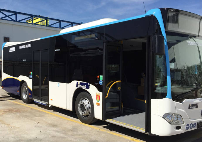 Un autobús de Urbanos de Talavera.