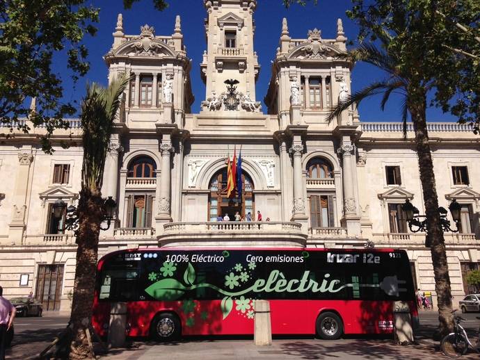 Autobús 100% eléctrico de EMT Valencia.