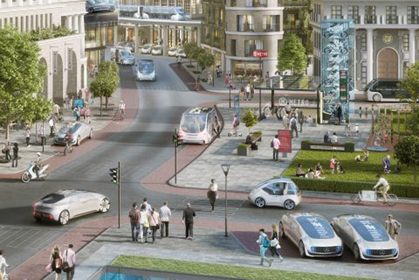 Idea para la movilidad urbana futura de Daimler y Bosch.