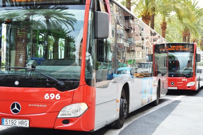 Alicante mejora las frecuencias de paso en siete líneas del autobús urbano