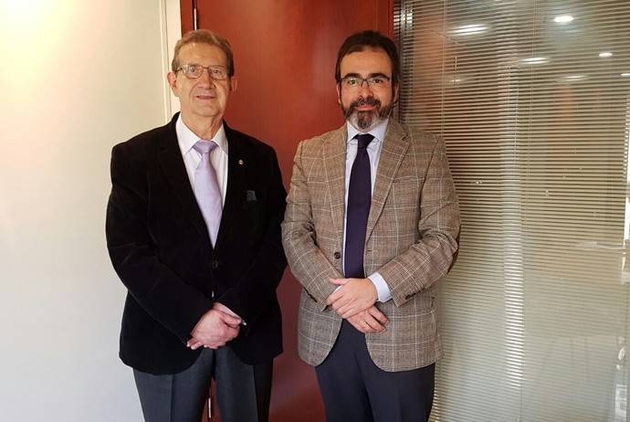 El consejero de Fomento e Infraestructuras, Pedro Rivera, mantuvo esta semana un encuentro con el presidente de Ferrmed, Joan Amorós