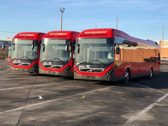 Nuevos autobuses híbridos adquiridos comienzan a llegar a Zaragoza