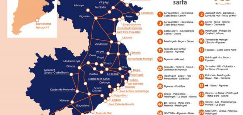 Mapa itinerarios Moventis Safra